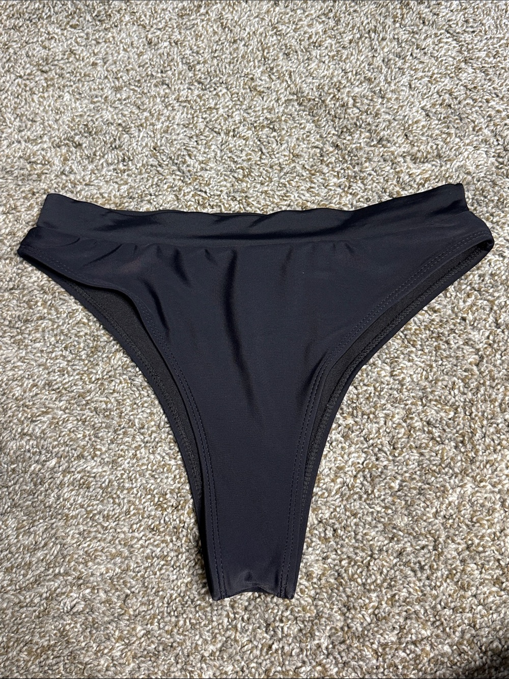 SHEIN Black High-Cut Bikini Bottom